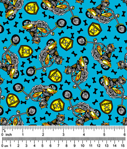 F7057 Doggie Biker Fabric