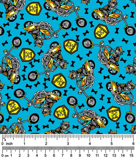 F7057 Doggie Biker Fabric