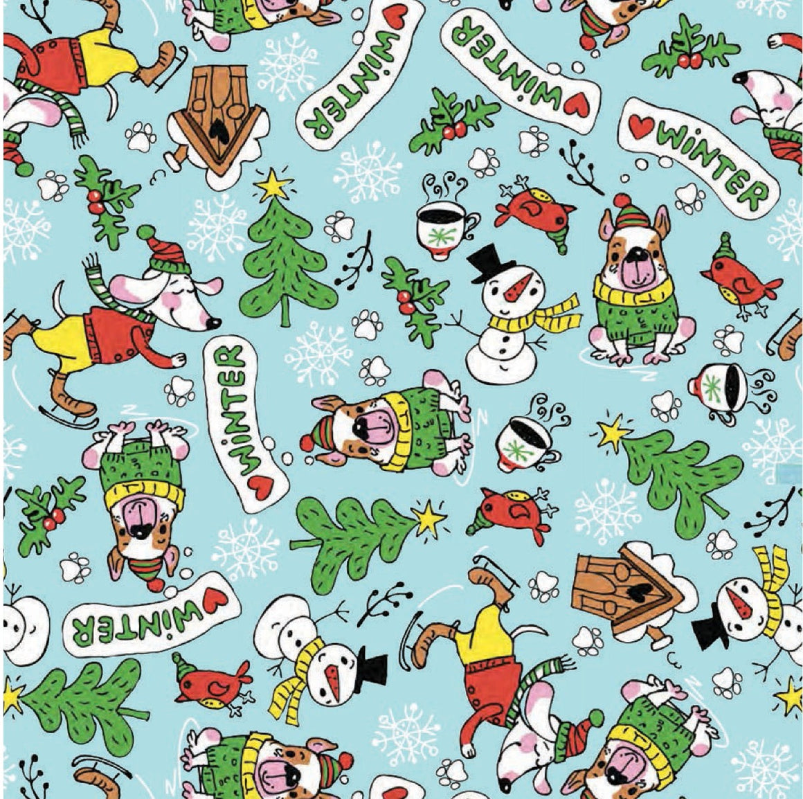 SQ3058 Winter Holiday Square Bandana