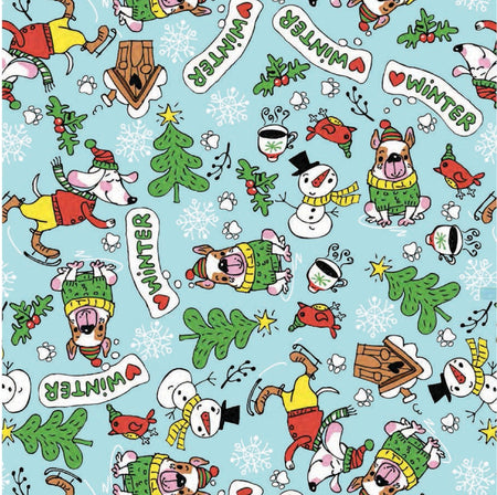 SQ3058 Winter Holiday Square Bandana