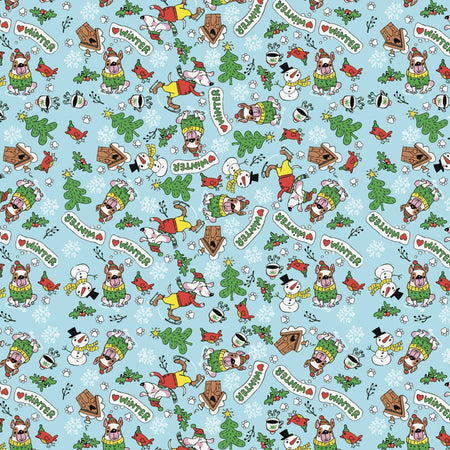 SQ3058 Winter Holiday Square Bandana