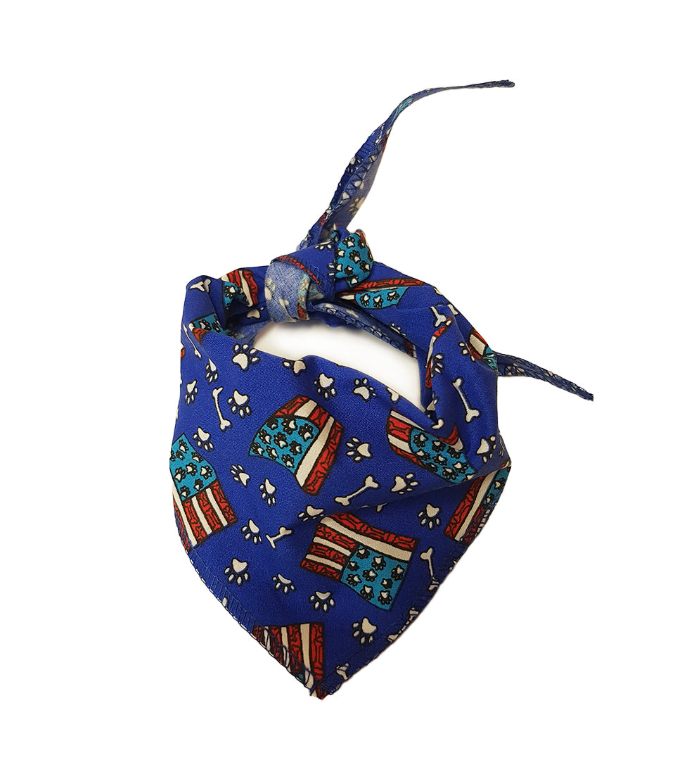 S3005 Patriotic Doggie Bandana, Blue