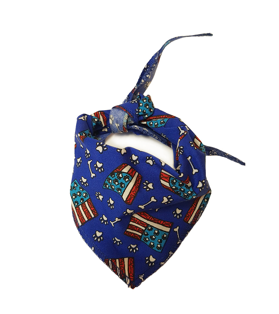 S3005 Patriotic Doggie Bandana, Blue