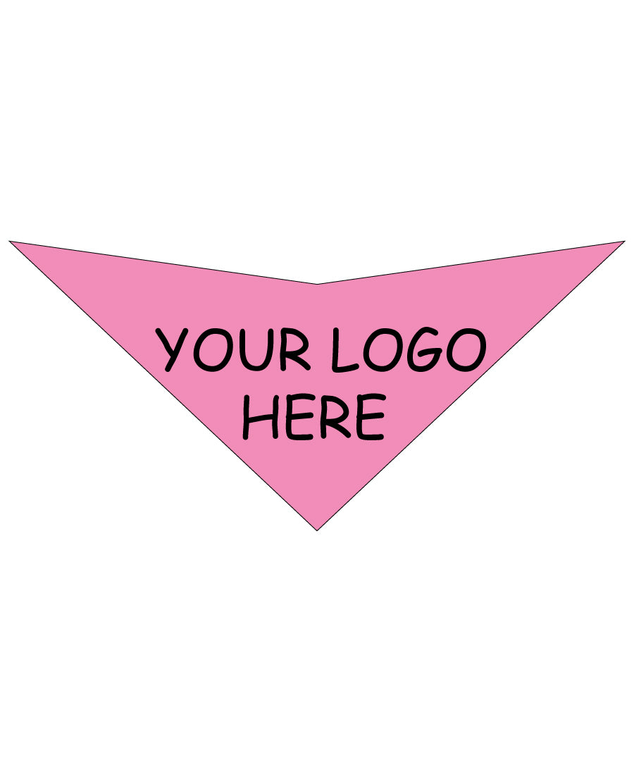 S3604 Black Logo Print, Light Pink Bandana