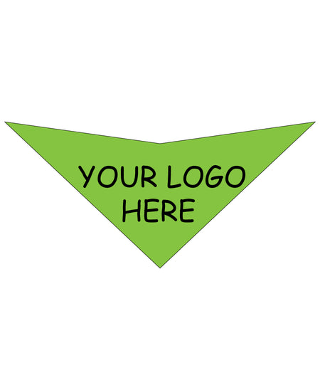 S3605 Black Logo Print, Lime Green Bandana