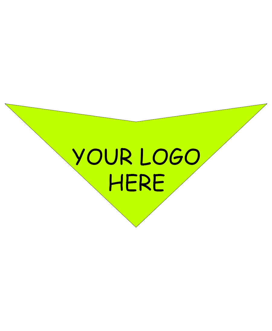 S3606 Black Logo Print, Neon Yellow Bandana