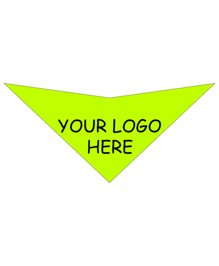 S3606 Black Logo Print, Neon Yellow Bandana