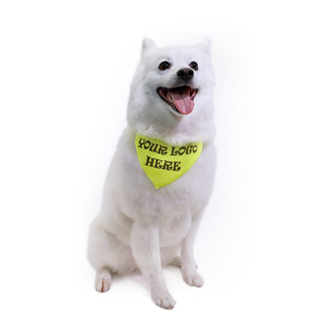 S3606 Black Logo Print, Neon Yellow Bandana