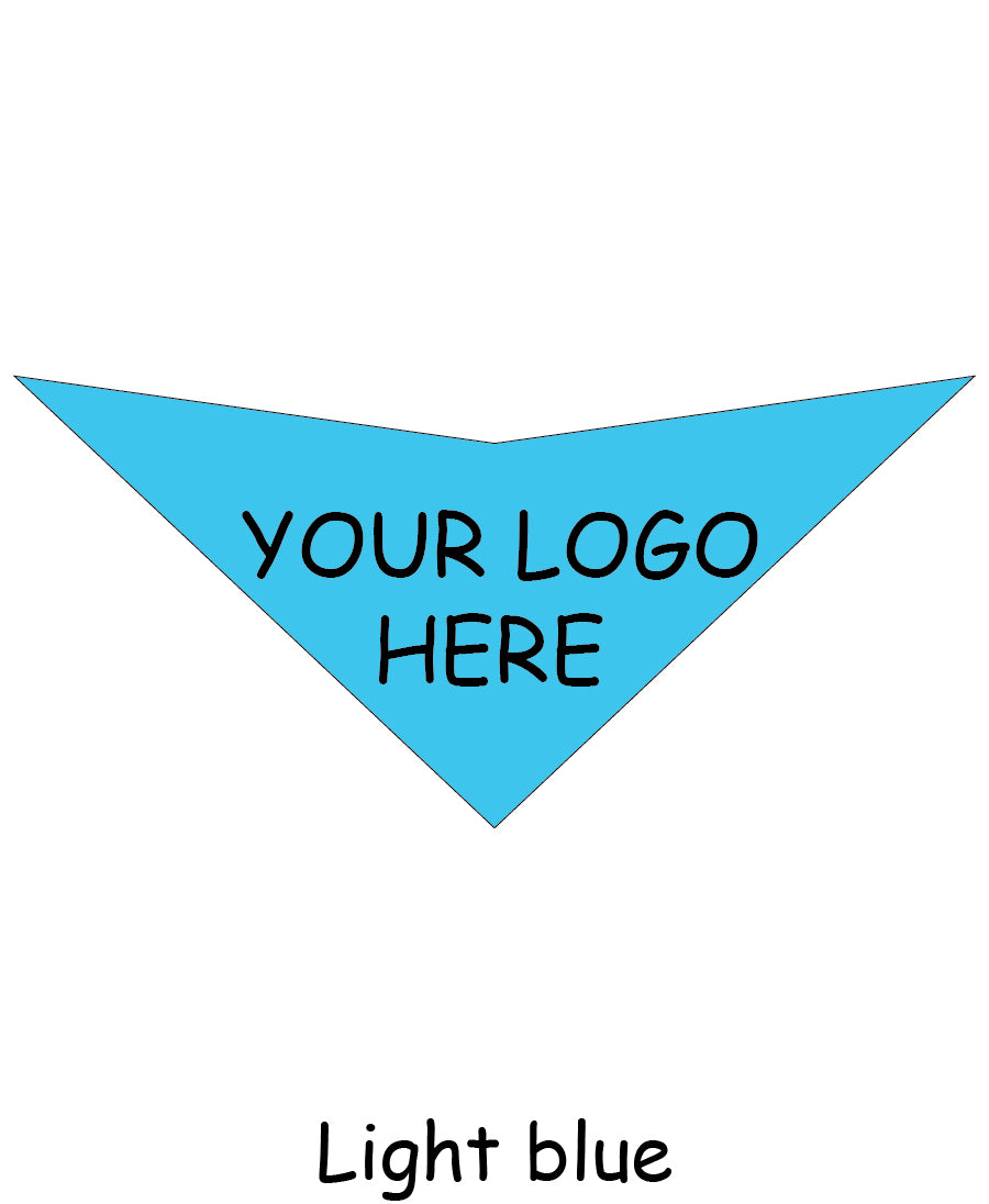 S3607 Black Logo Print, Light Blue Bandana