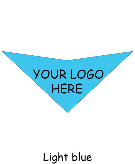 S3607 Black Logo Print, Light Blue Bandana