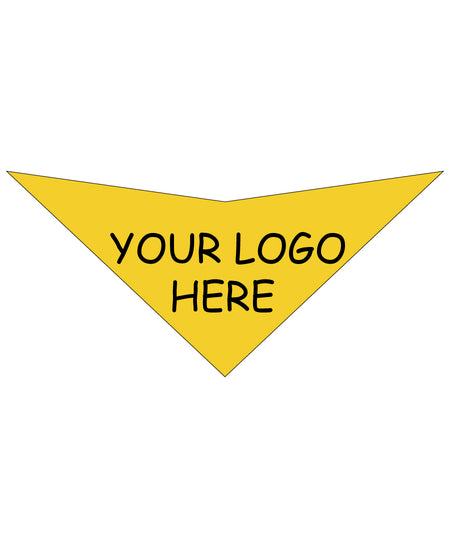 S3609 Black Logo Print, Golden Yellow Bandana