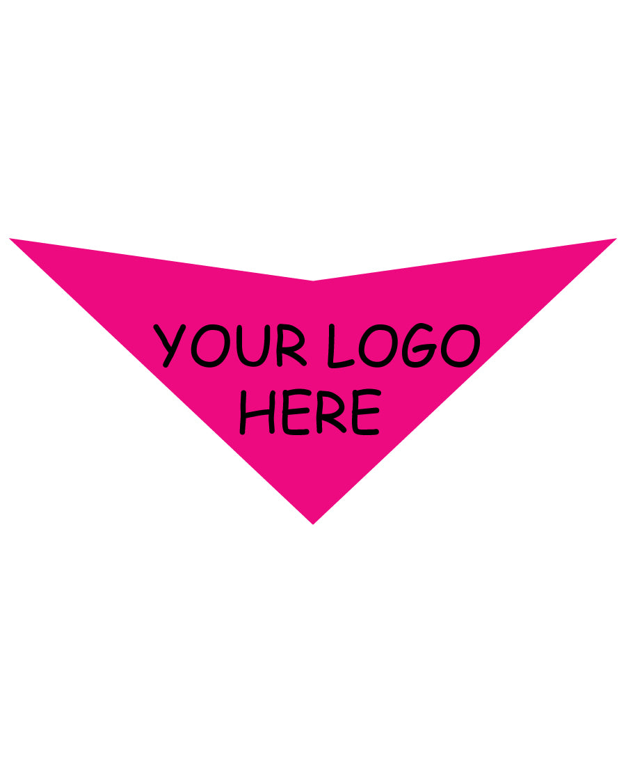 S3611 Black Logo Print, Hot Pink Bandana