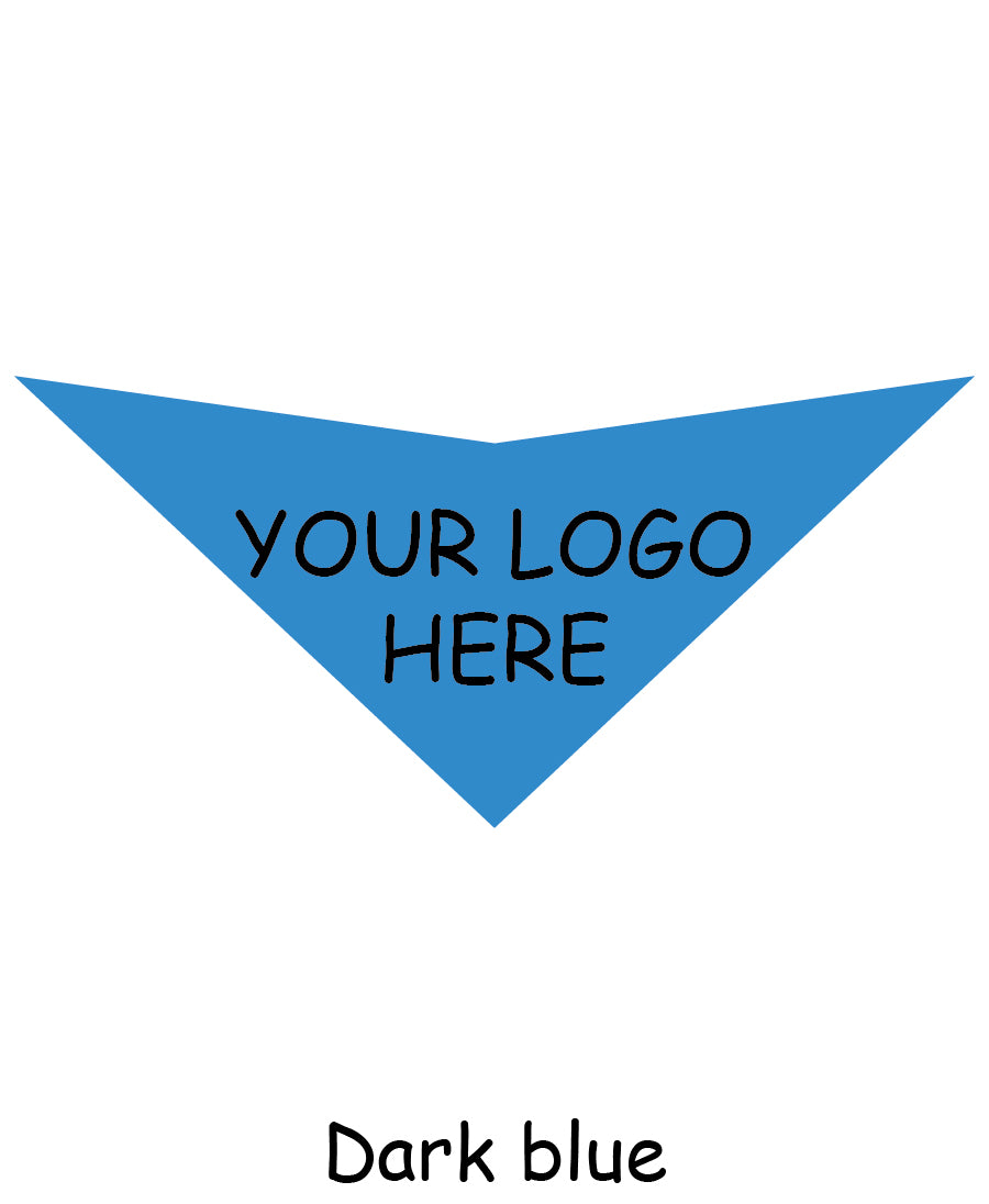 S3614 Black Logo Print, Carolina Blue Bandana