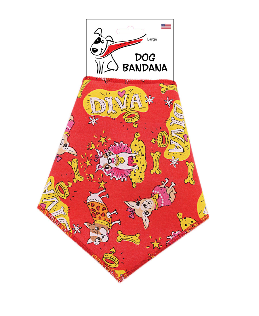 SA3066 - Diva Dog Bandana, Red