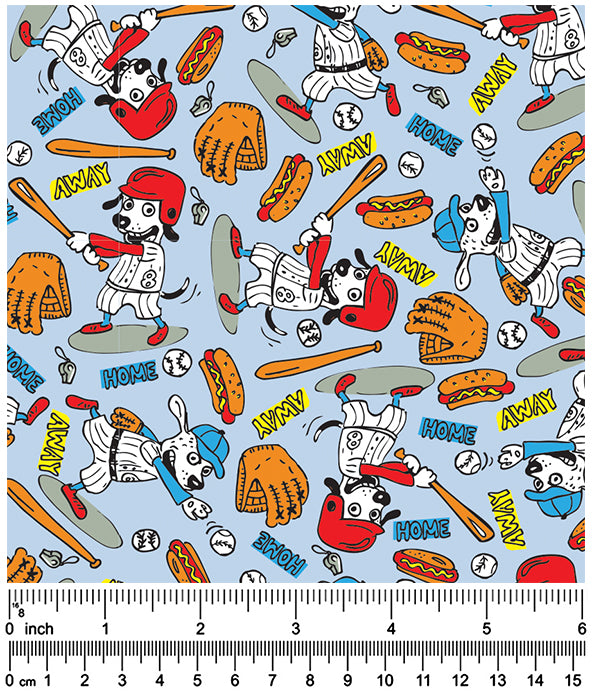 F7066 Doggie Fabric Blue