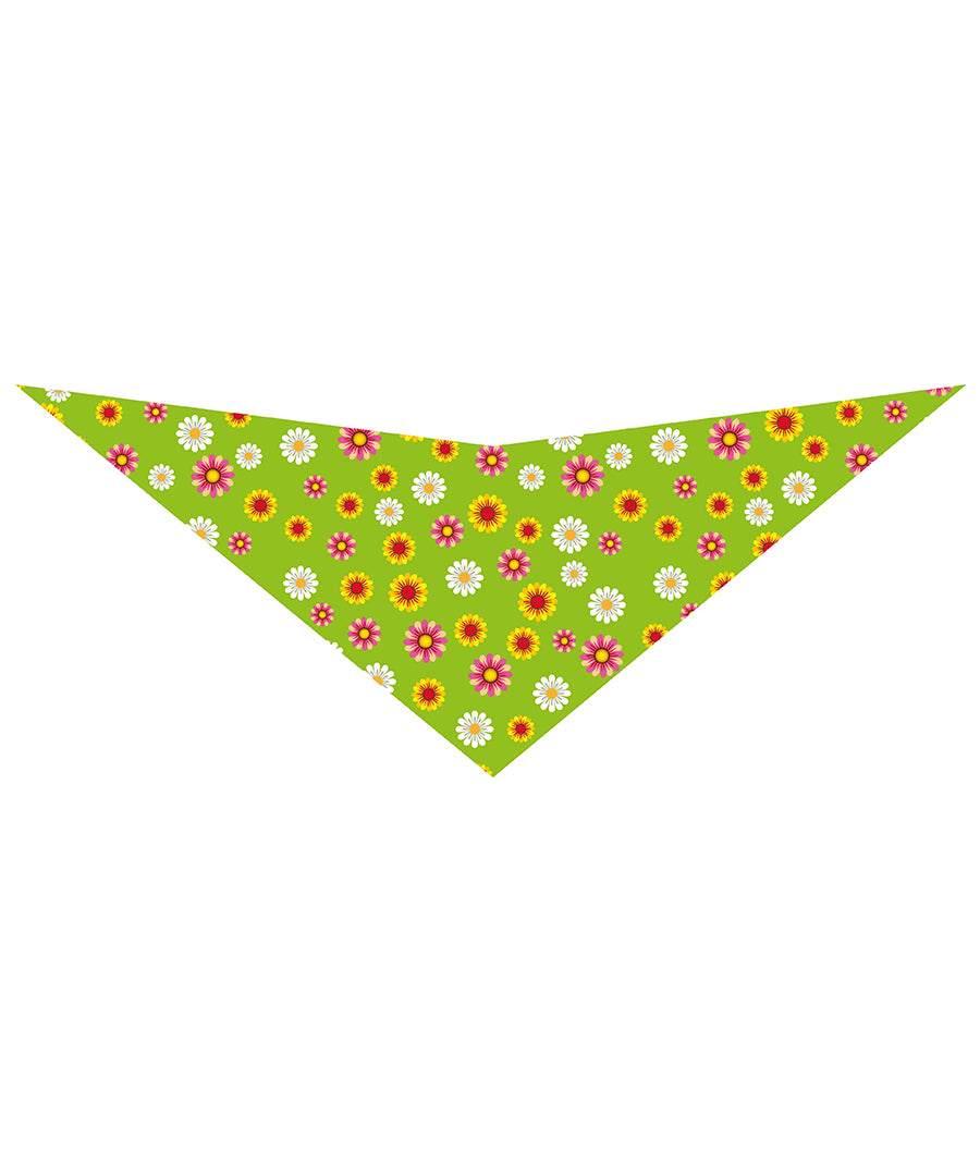 S3018 Flowers Bandana, Green