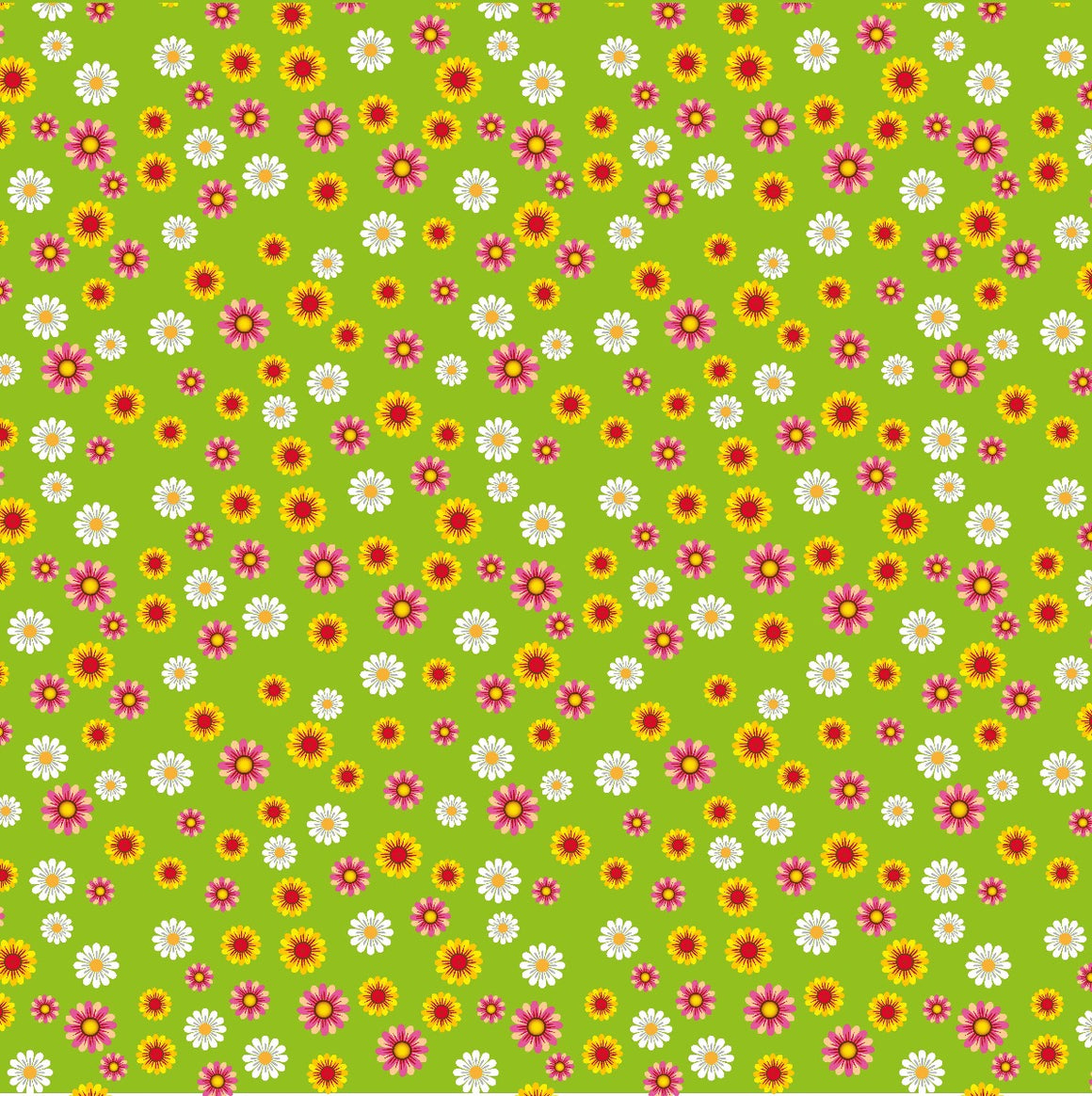 SQ3018 Flowers Doggie Bandana, Green