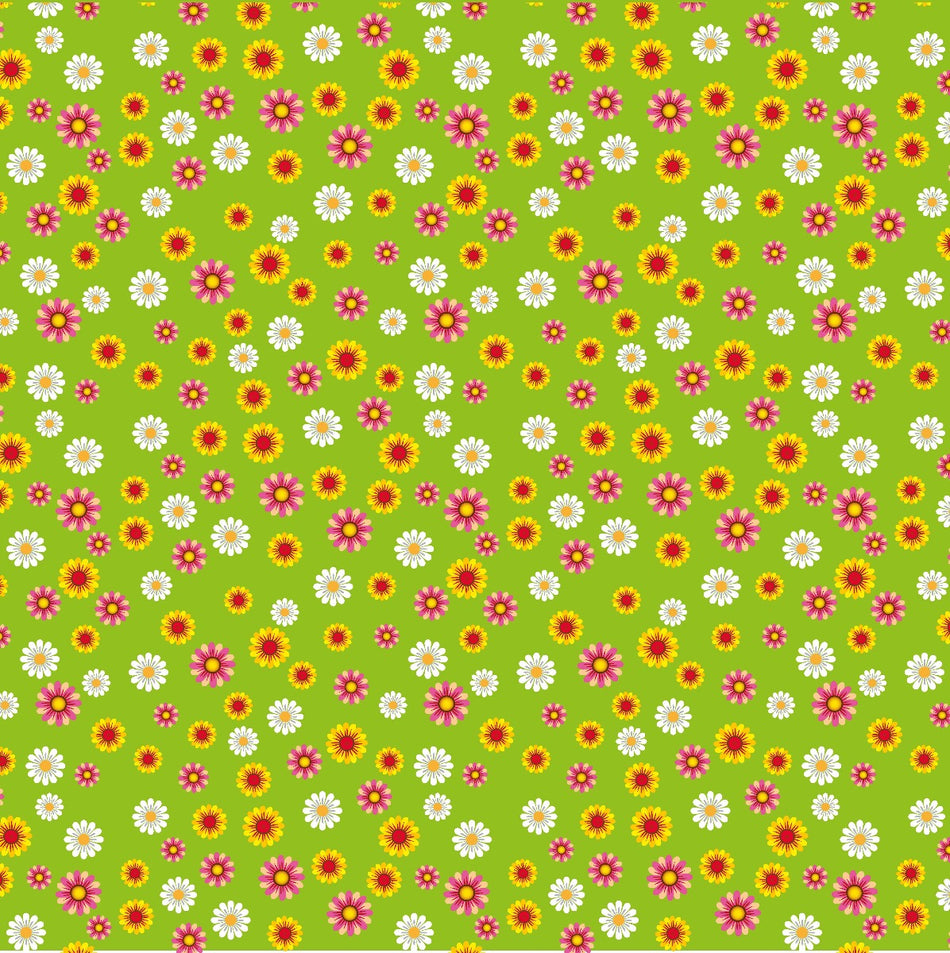 SQ3018 Flowers Doggie Bandana, Green