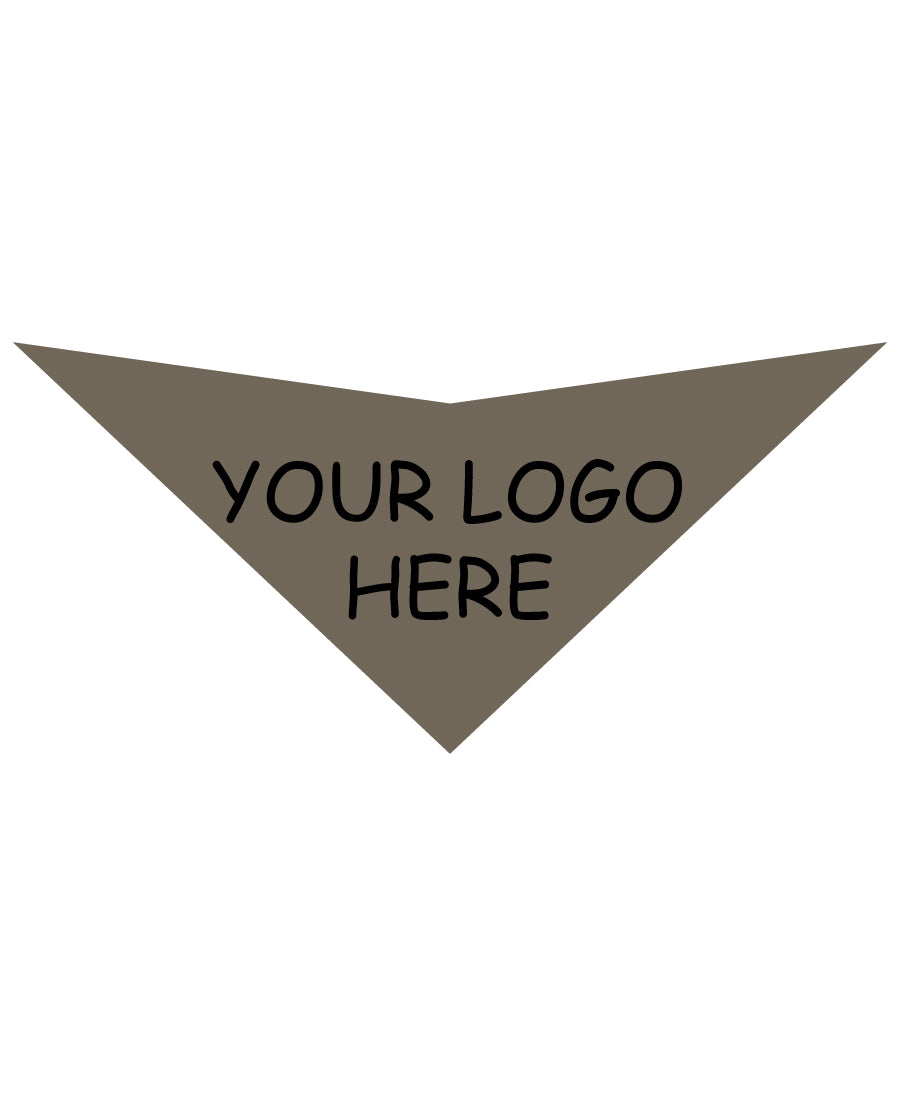 S3610 Black Logo Print, Brown Bandana