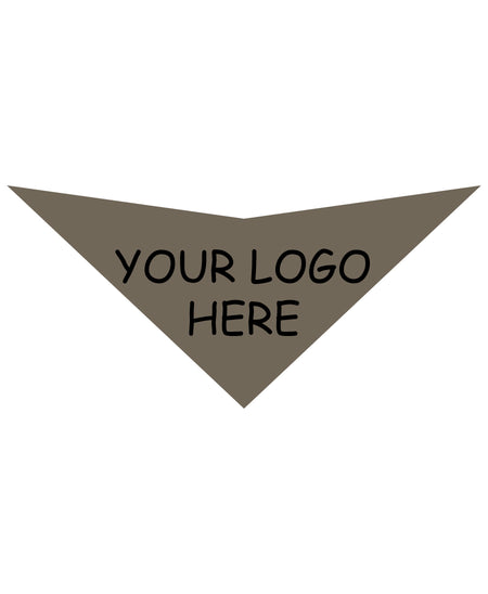 S3610 Black Logo Print, Brown Bandana