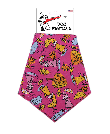 SA3071 Rainy Autumn Day Doggie Bandana, Purple