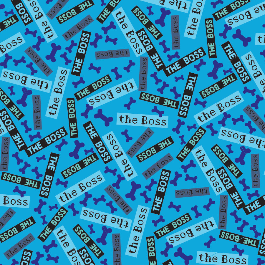 SQ3071 The Boss Square Bandana Blue