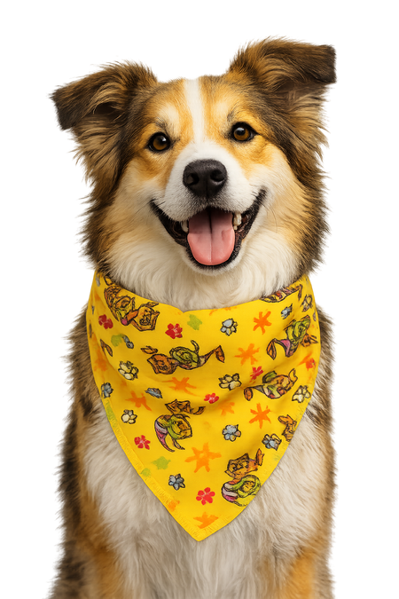 S3072 Summer Doggie Bandana Yellow