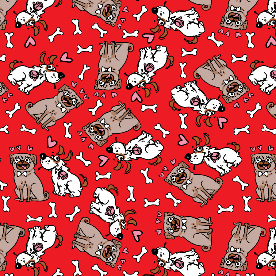 SQA3072 Valentine's Day Bandana Red