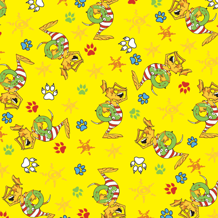 SQ3072 Summer Doggie Square Bandana Yellow
