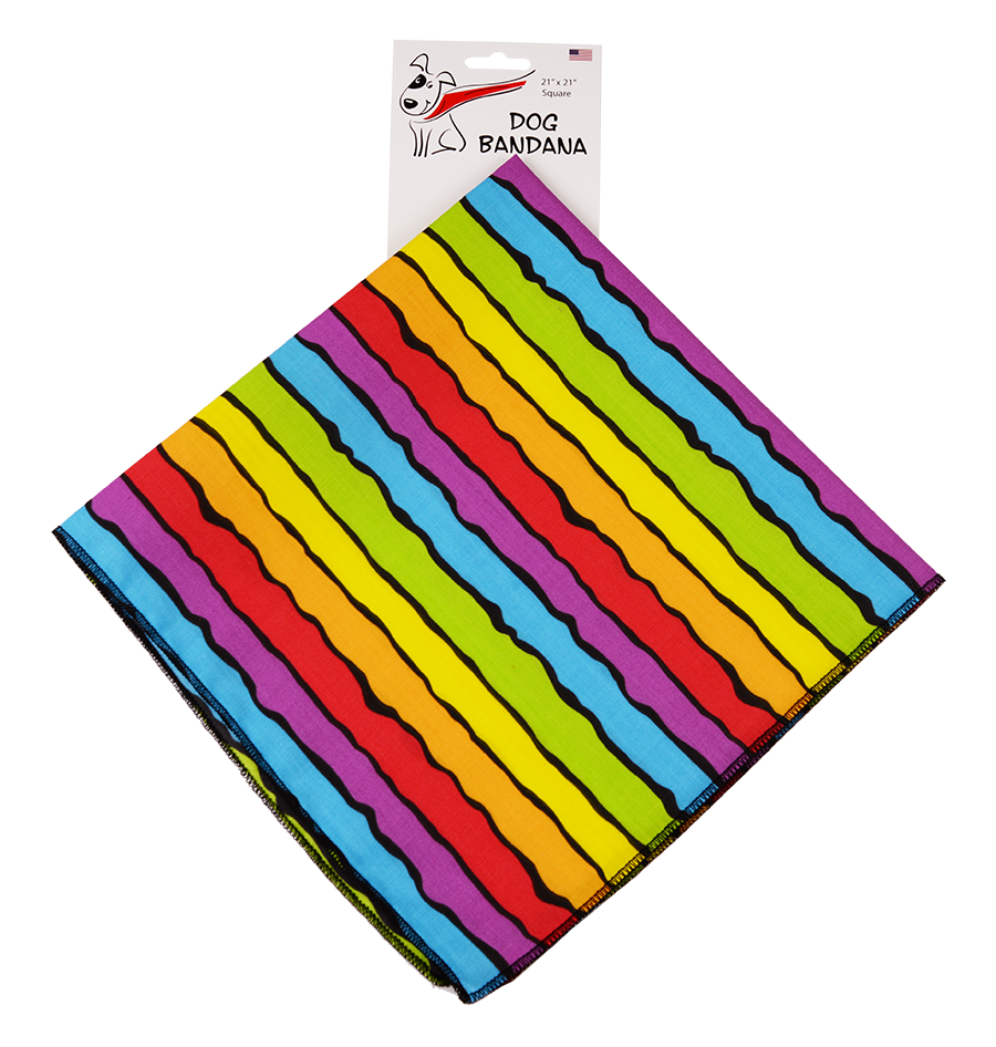 SQ3075 Rainbow Sunset Stripes Square, Striped