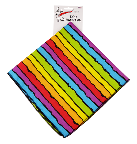 SQ3075 Rainbow Sunset Stripes Square, Striped