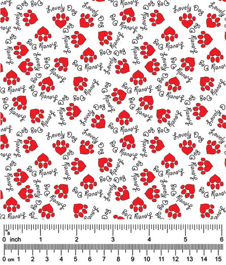 F7076 Valentine's Doggie Fabric