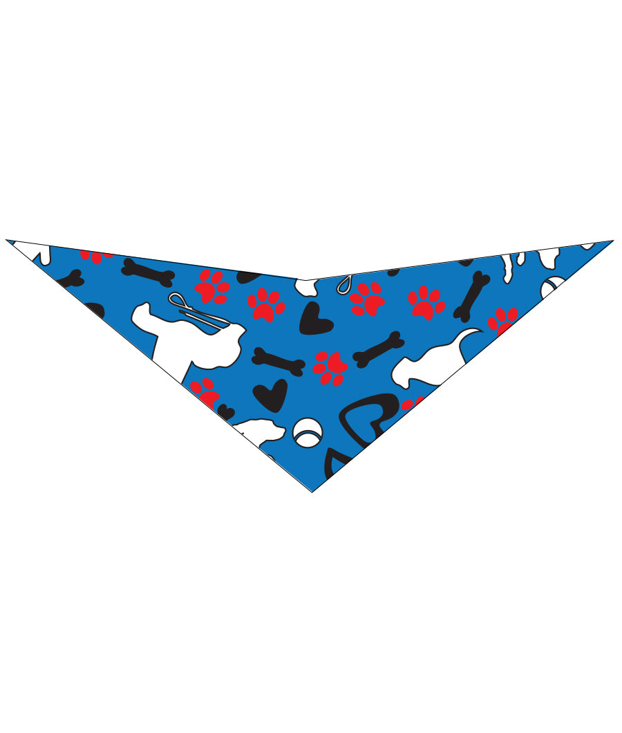 S3079  White Doggie  Bandana, Blue