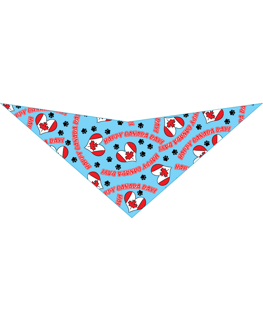 SA3007 Happy Canada Day Doggie Bandana, Blue