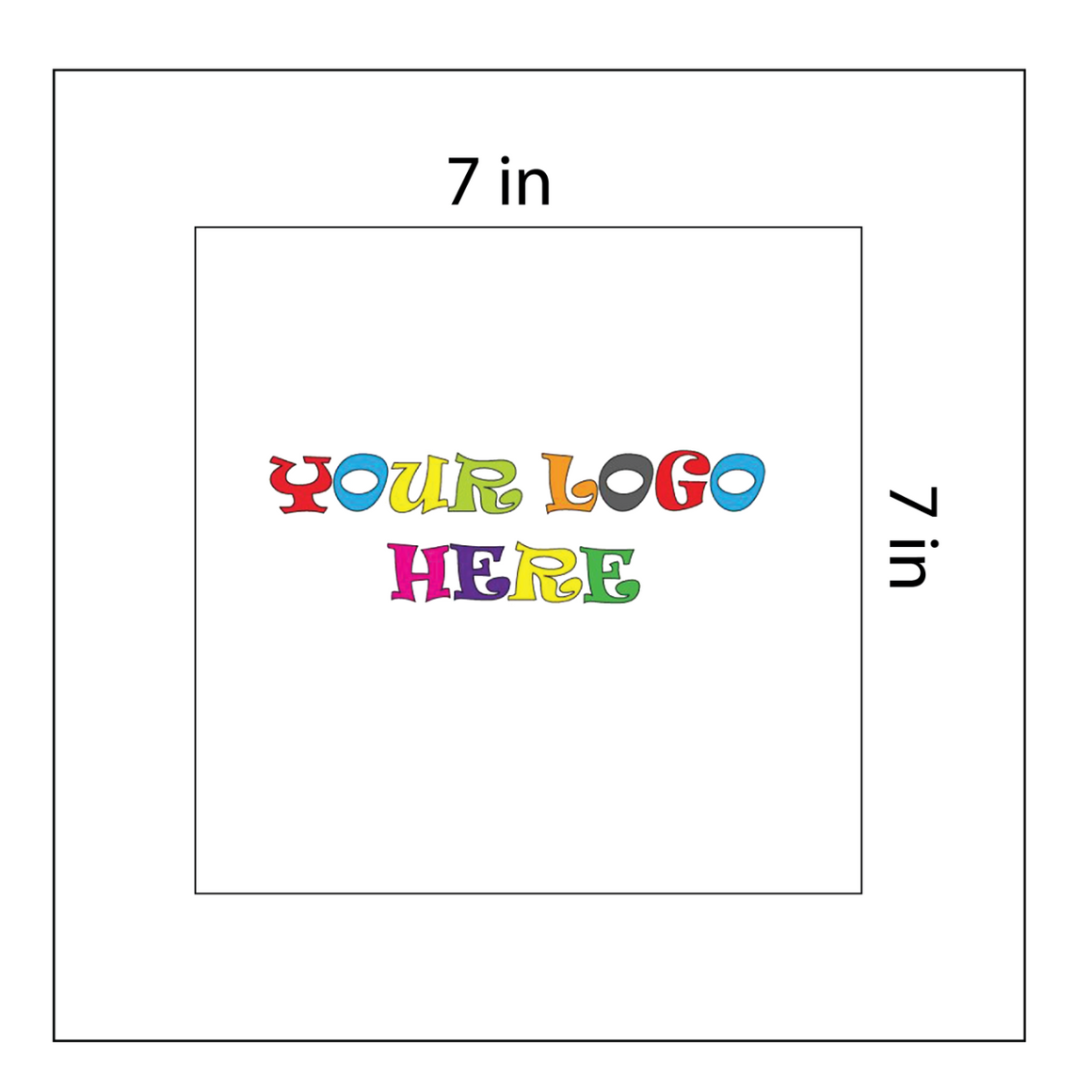SQ3505 Full Color Logo Print, Square Bandana