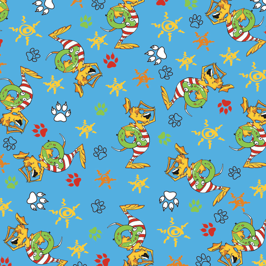 SQ3082 Summer Doggie Square Bandana Blue
