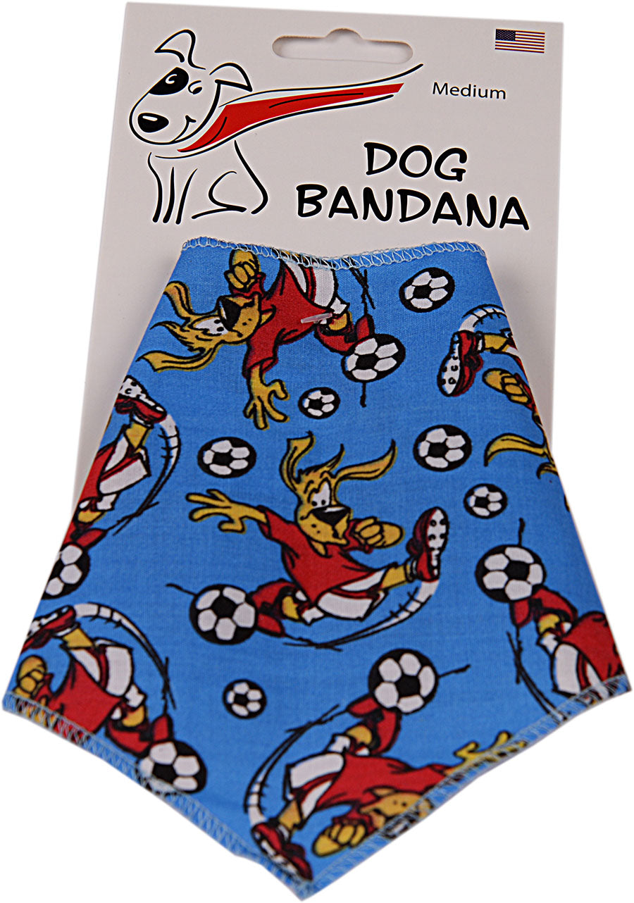 S3084 Soccer Football Doggie Bandana, Blue