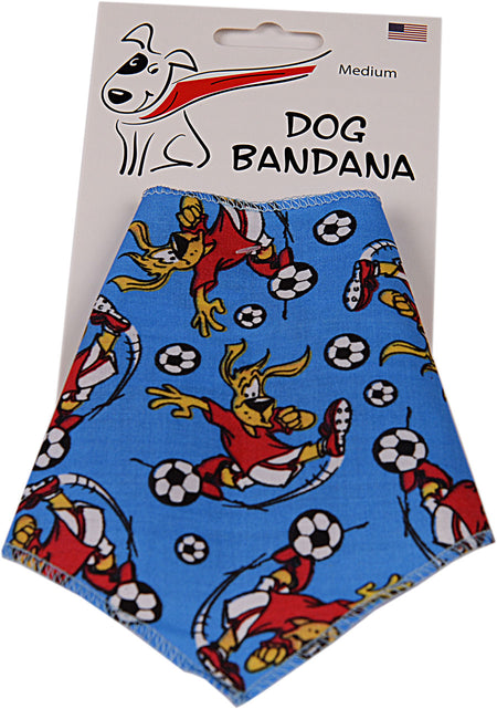 S3084 Soccer Football Doggie Bandana, Blue