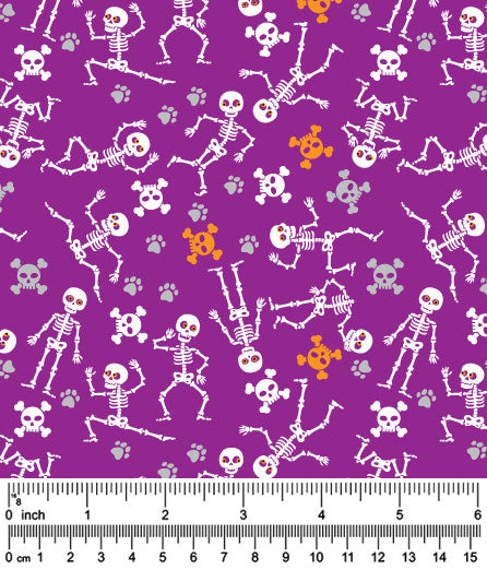 F7084 Halloween Skeleton Doggie Bandana