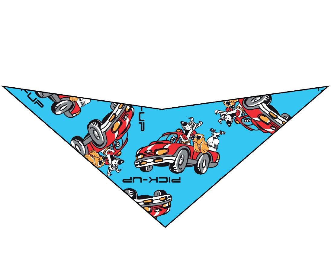 SA3085 PIck Up Doggie Bandana, Blue