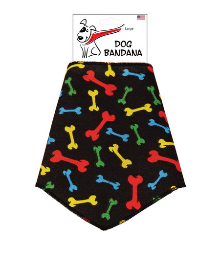 S3089 Bones Doggie Bandana, Black