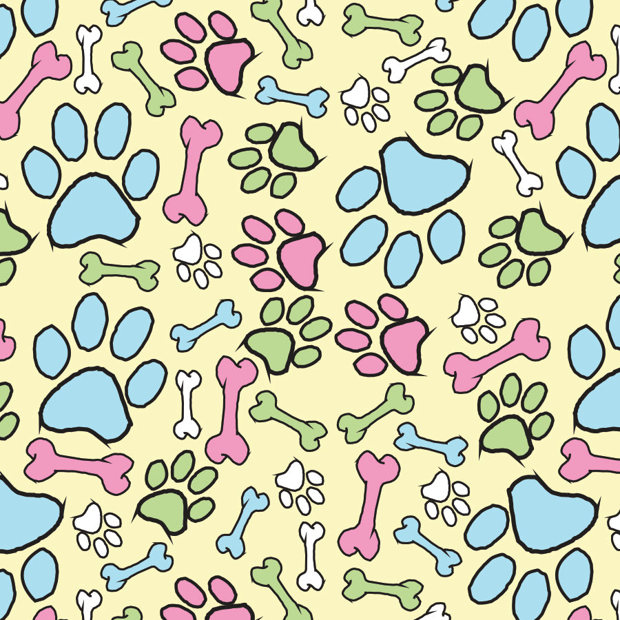 SQ3008 Paws & Bones Square Bandana