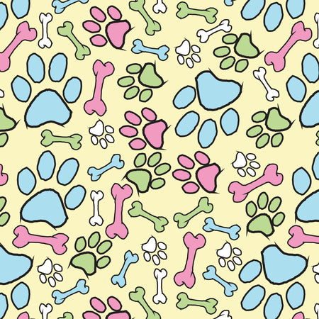 SQ3008 Paws & Bones Square Bandana