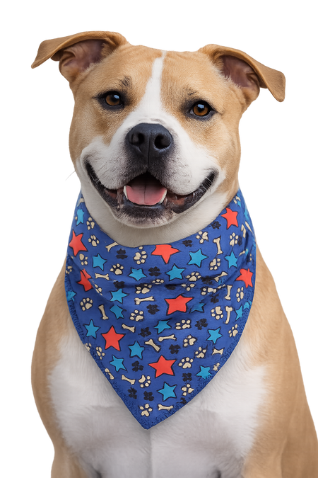 PKS5 60 Assorted PATRIOTIC Tieback Dog Grooming Bandanas / Groomers Bulk Package