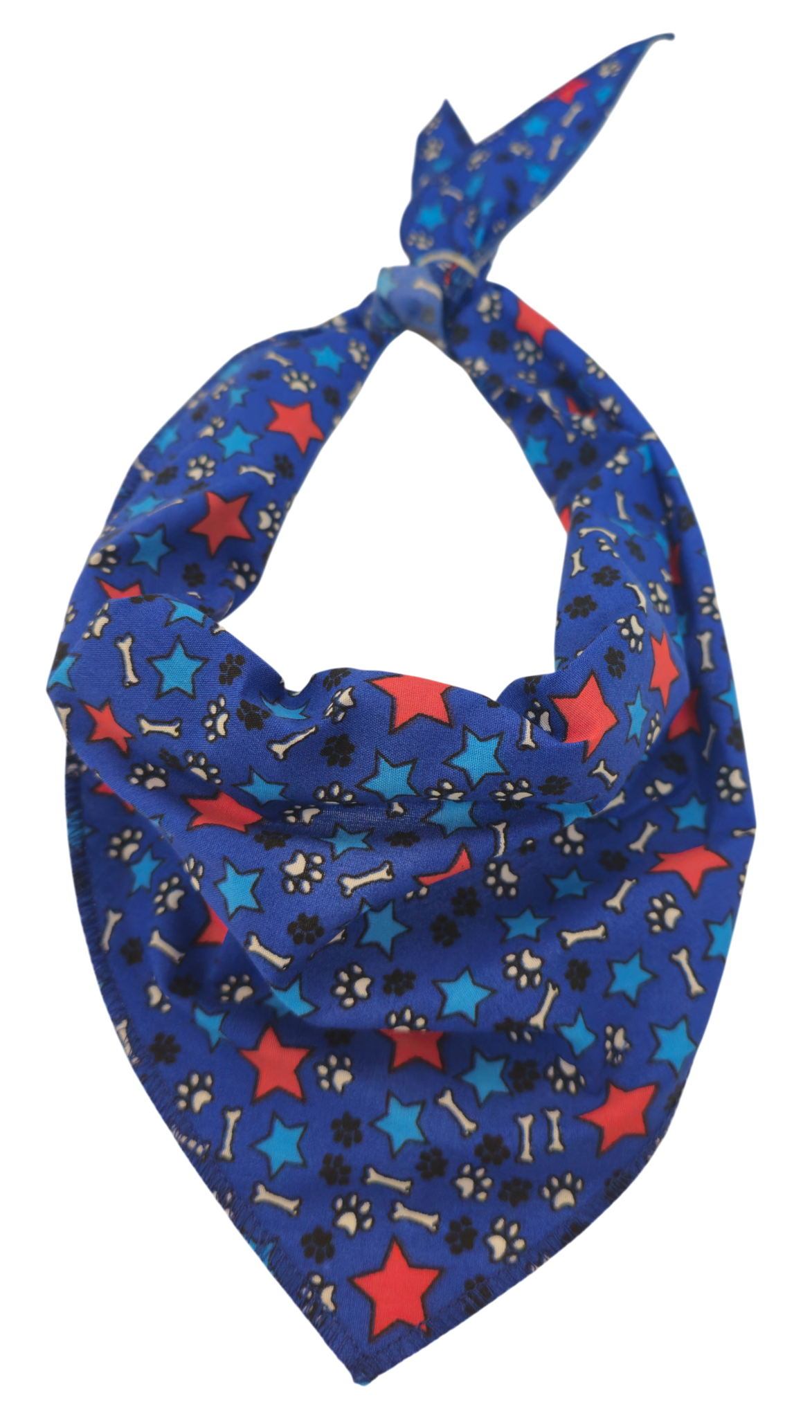 S3096 Paws, Bones & Stars Bandana, Blue