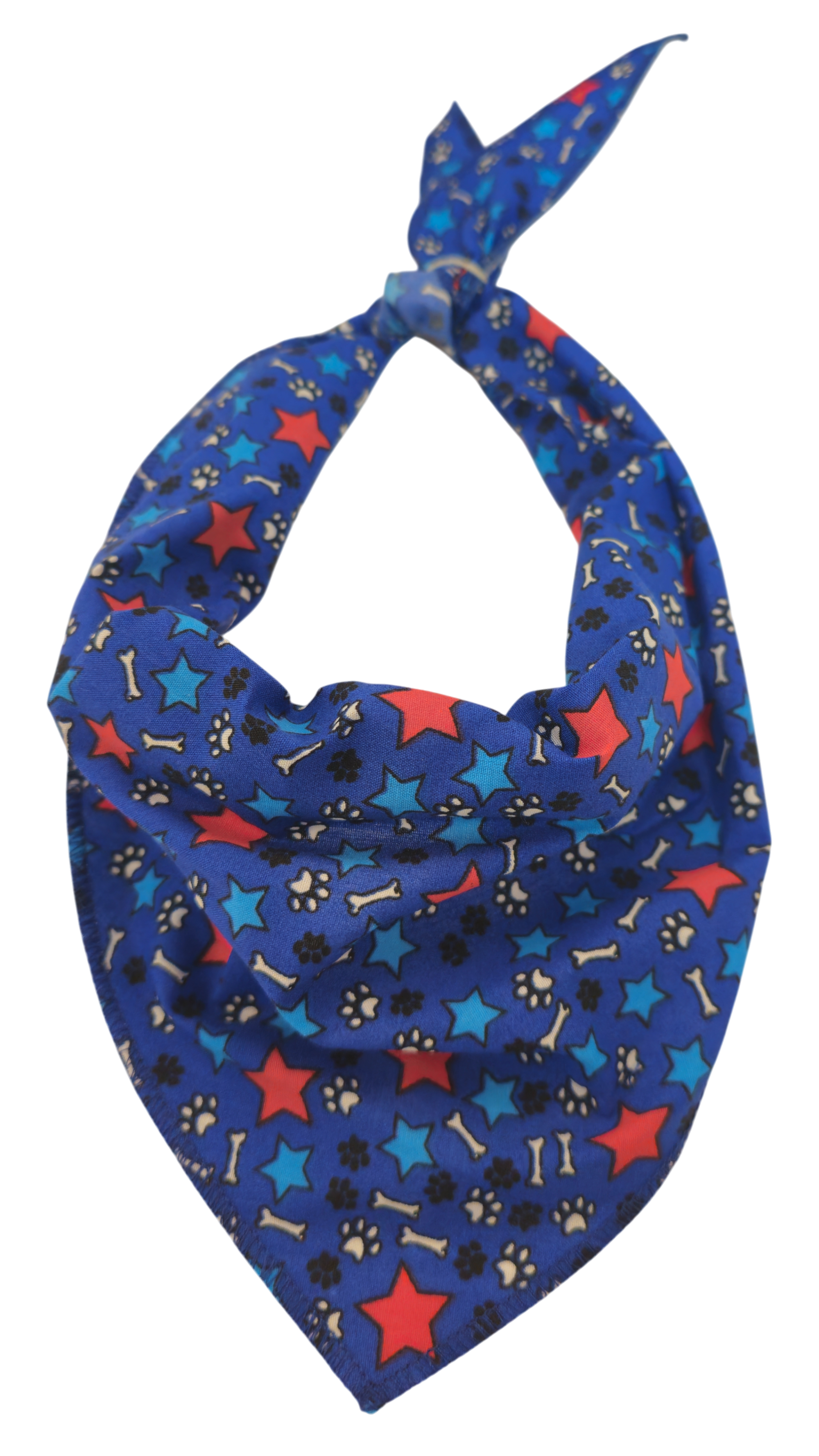 S3096 Paws, Bones & Stars Bandana, Blue