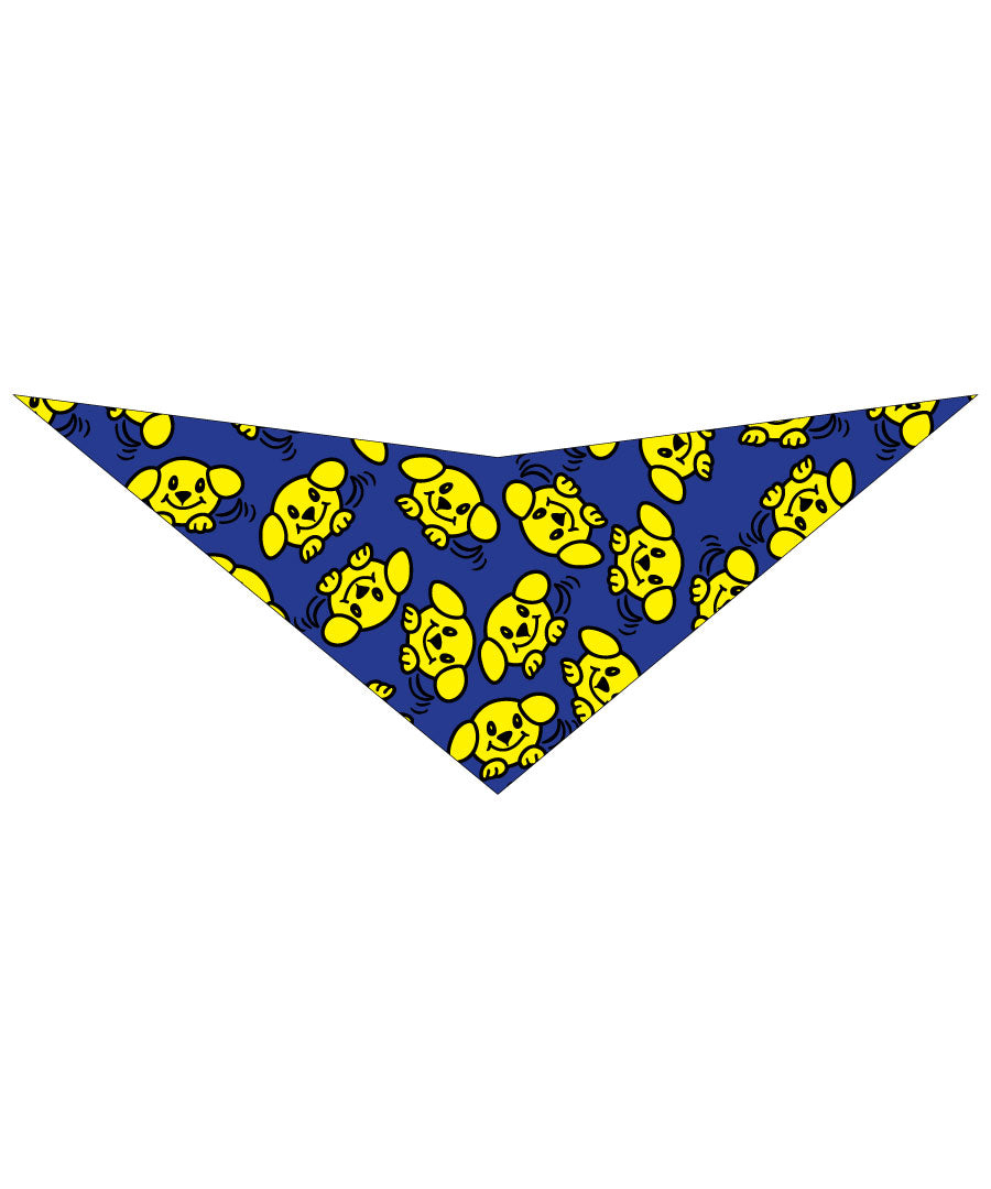 S3098  Happy Dog Face Bandana, Blue