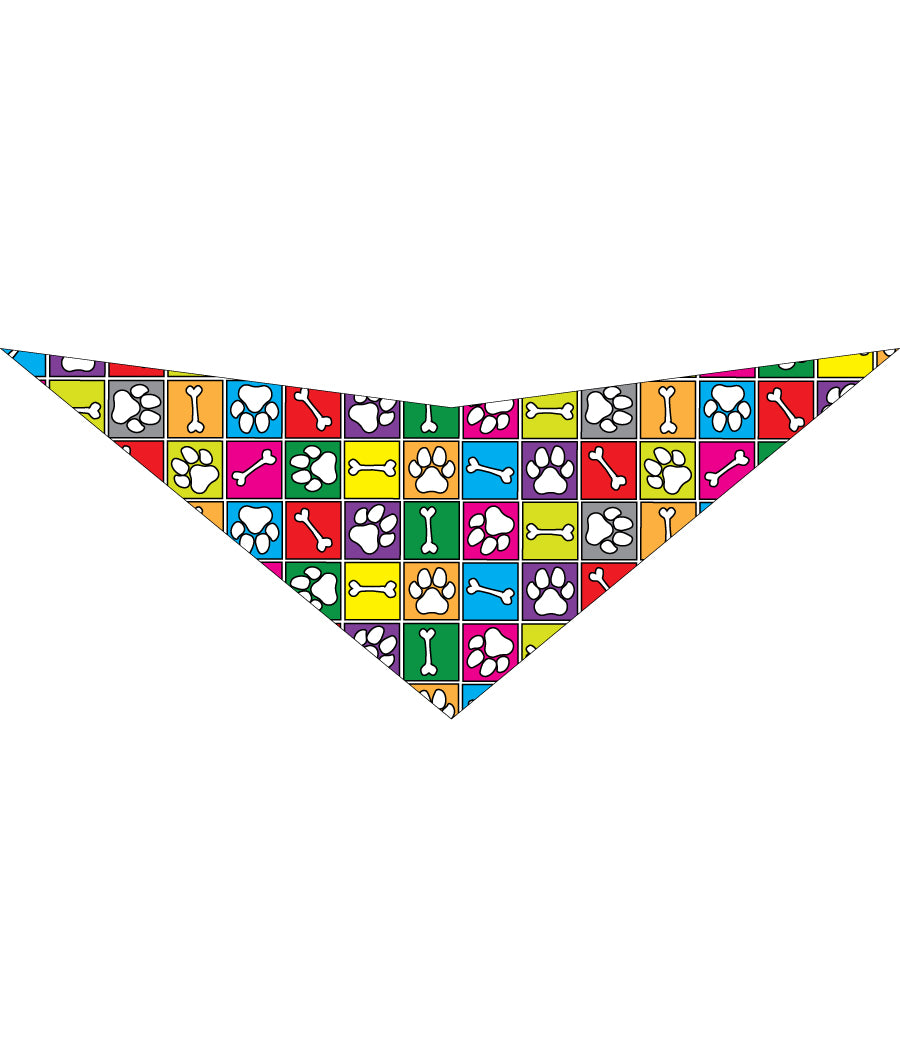 SA3099 Paws & Bones Colorful Bandana