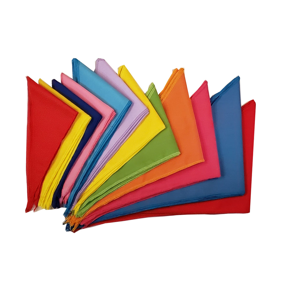 PKS13 60 Assorted SOLID COLOUR Tieback Dog Grooming Bandanas / Groomers Bulk Package