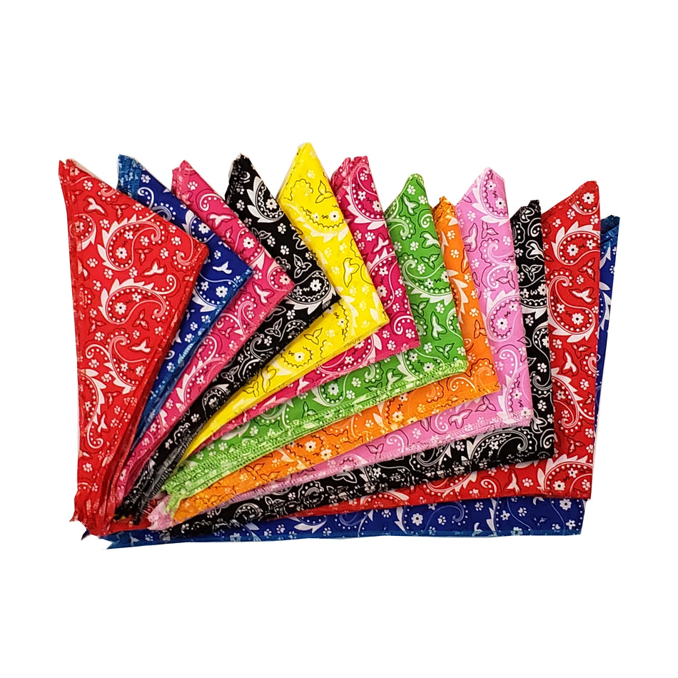 PKS2 60 Assorted PAISLEY Tieback Dog Grooming Bandanas / Groomers Bulk Package